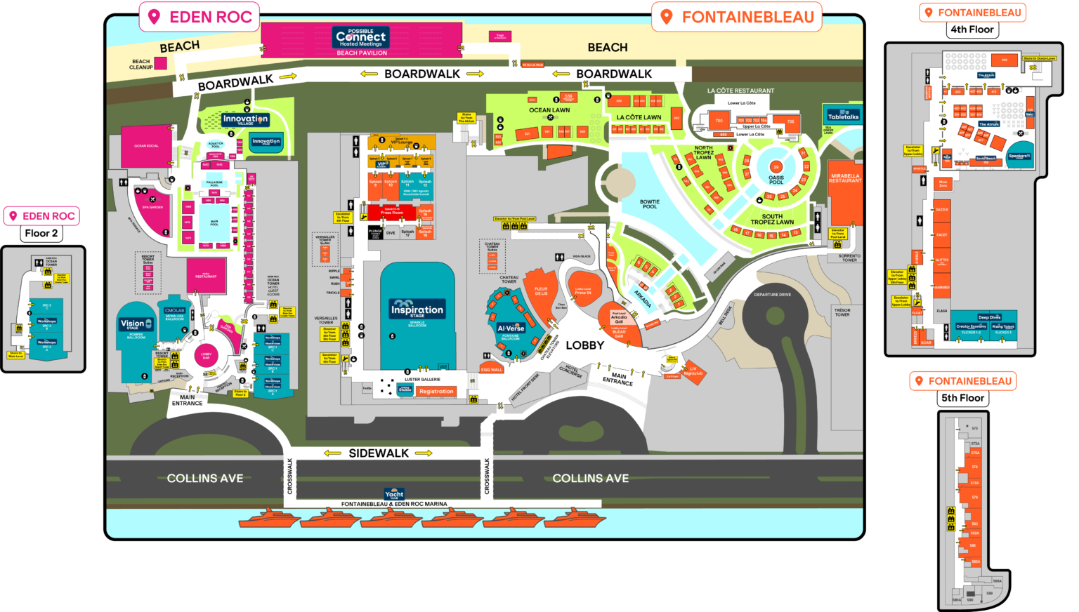 POSSIBLE 2026 Attendee Hub FAQ Plan Your Event Experience 4.6.26 PB Map All Areas@3x 3 1536x872 